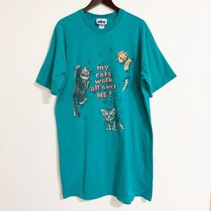 Vintage Lollipop Cats Sleep T Shirt Single Stitch